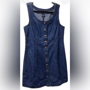 GAP Dark Blue Button-Down Mini Dress